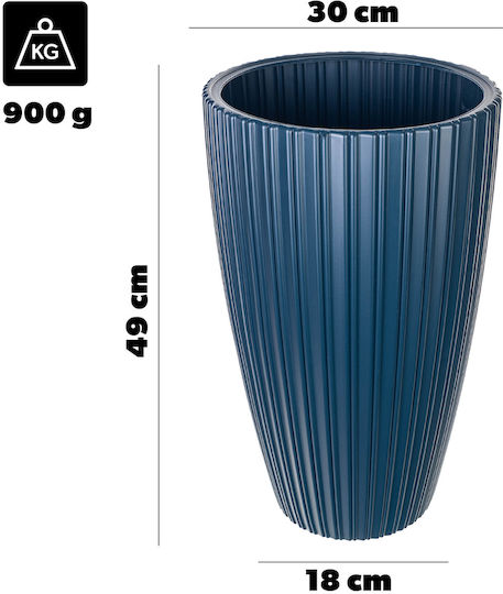 Kadax Flower Pot 30cm Planter Insert Plastic Navy Blue