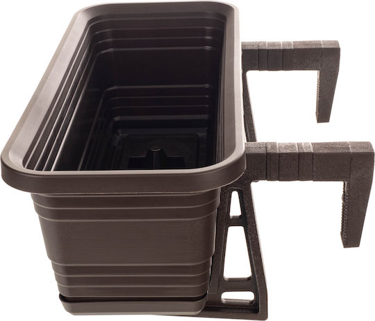 Kadax Balcony Box Planter Pot 40cm Handles Base Balcony Railing