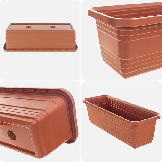 Kadax Balcony Box Planter Pot 50cm Brick Flower Box