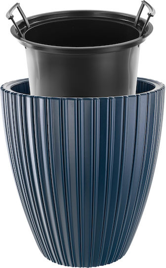 Kadax Flower Pot 30cm Plastic Blue Planter Insert
