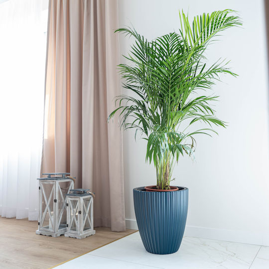 Kadax Blumentopf 40cm Kunststoff Blaue Pflanzeneinsatz
