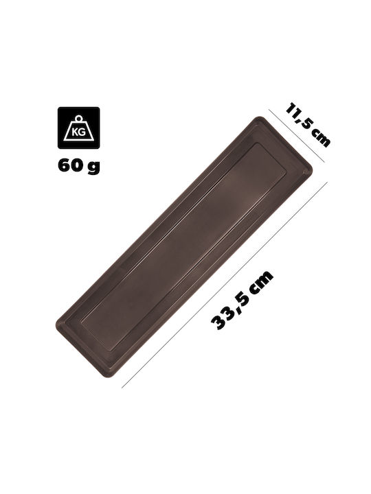 Kadax Balcony Flower Pot Box 40cm + Saucer Mocha