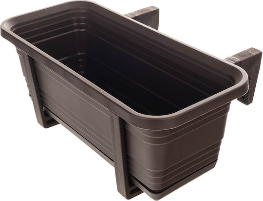 Kadax Balcony Box Planter Pot 40cm Handles Base Balcony Railing