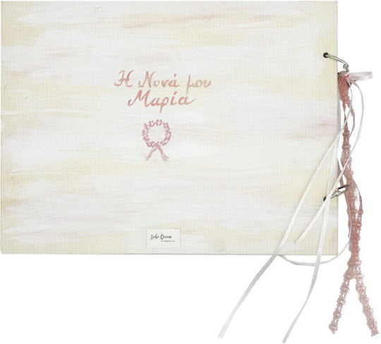 LiebeQueen Baptism Guest Book with Ballerina Theme Made of Wood