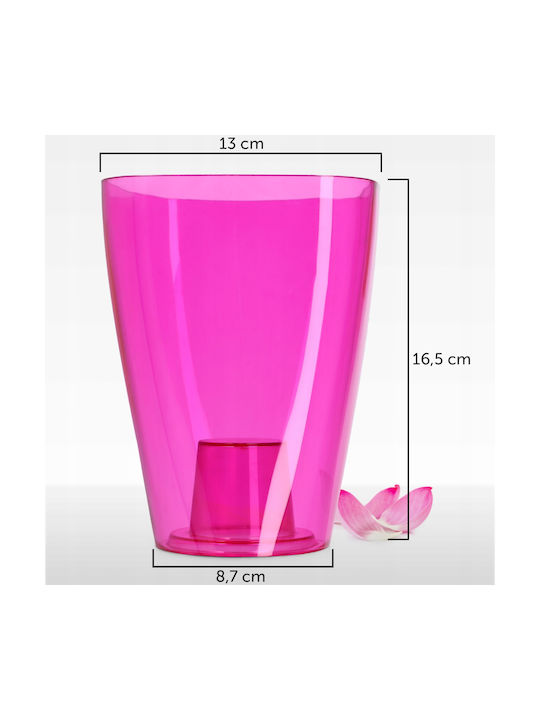 Kadax Orchideen-Übertopf Kunststoff-Blumentopf 12cm Pink