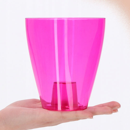 Kadax Orchid Pot Cover Plastic Flower Planter 12cm Pink