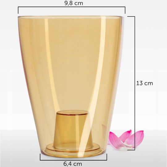 Kadax Orchideen-Übertopf Plastik Blumentopf 9cm Honig