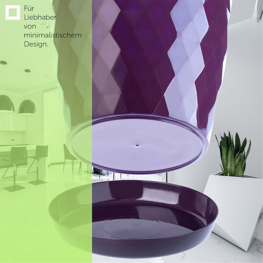 Kadax Plastic Pot Saucer Flower Pot Cover 12cm Purple