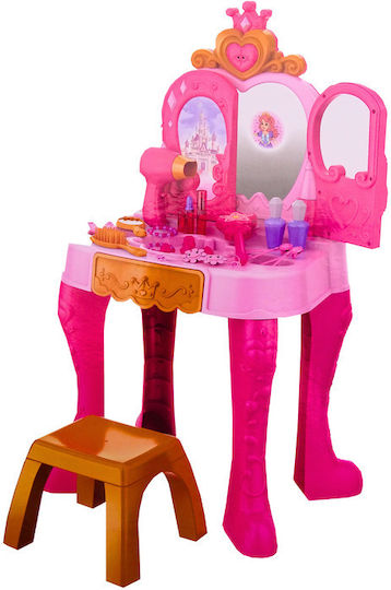 Kinder-Schminktisch mit Gestensensor-Zubehör in Pink