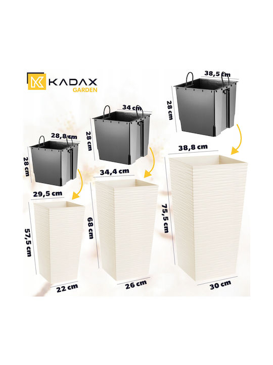 Kadax Set 3 Ghivece Plastice