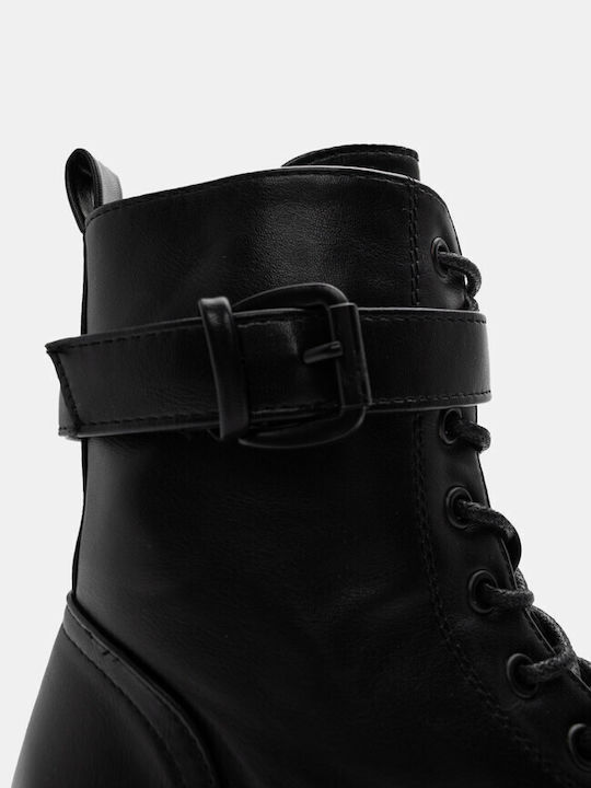 Ankle Boots with Lug Sole & Strap 4321701-black