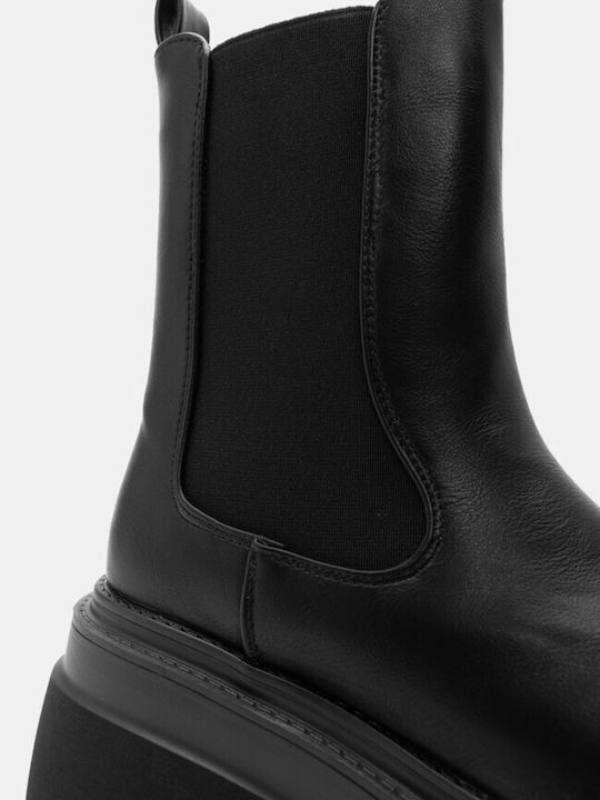 Double-Sole Elastic Ankle Boots 4316201-black