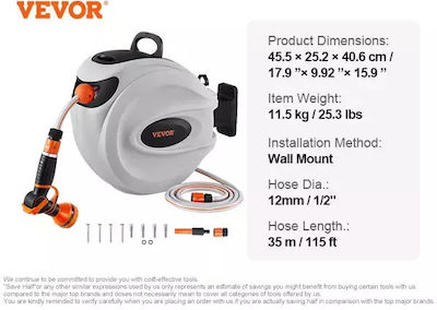 Vevor Automatic Watering Wind Wall Mounted with Hose 35m