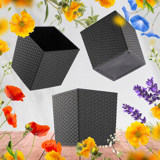 Kadax Flower Pot Cover Insert Graphite 25cm