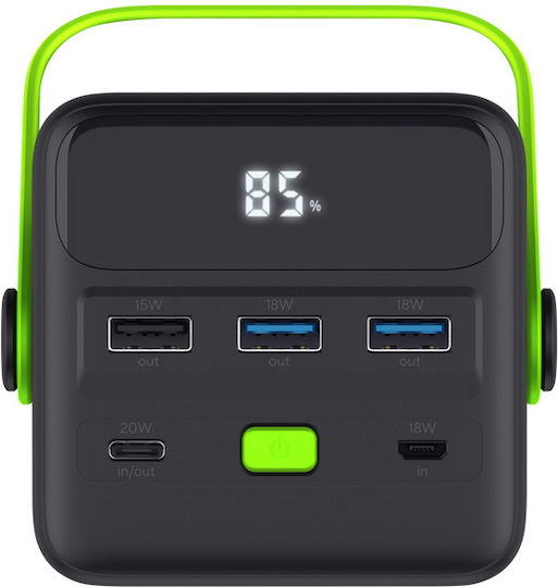 Trust Redoh XXL Baterie Externă 50000mAh 20W Cu 3 Porturi De Ieșire USB-A Și Port USB-C Power Delivery Încărcare Rapidă PPS Negru