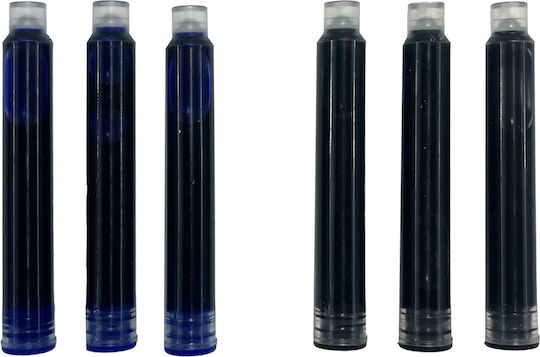Splendid Nachfüllstifte Blau Schwarze Tinte Set 6