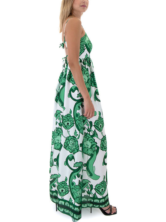 Rochii De Vară Pentru Femei Maxi Rochie Albă-Verde
