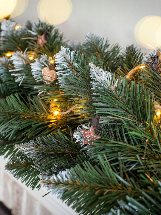 Kadax Χριστουγεννιάτικη Светлинна гирлянда Пластмасова Dense Pinecones Зелен 115см 1бр