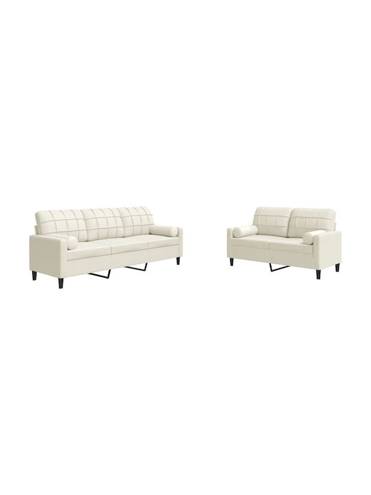 Living Room Furniture Set 3-Seater & 2-Seater Beige