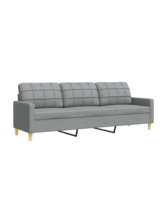 Living Room Furniture Set 3-Seater & 2-Seater & Armchair Gray