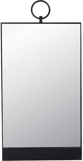 Espiel Wall Mirror with Black Metallic Frame 81x40cm 1pcs