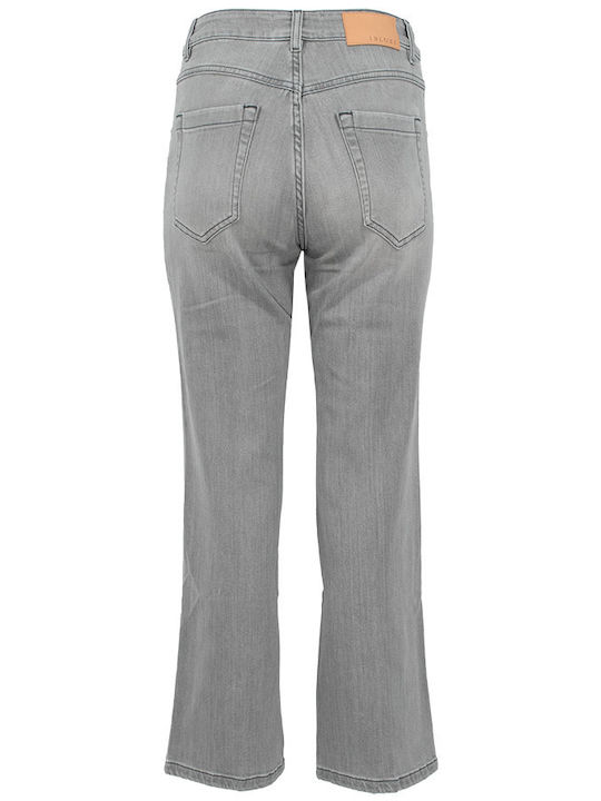 IBlues Hoch tailliert Damenjeanshose Schlaghose Grey