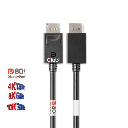 Club3D Kabel DisplayPort-Stecker - DisplayPort-Stecker 1.2m Schwarz (CAC-1091)