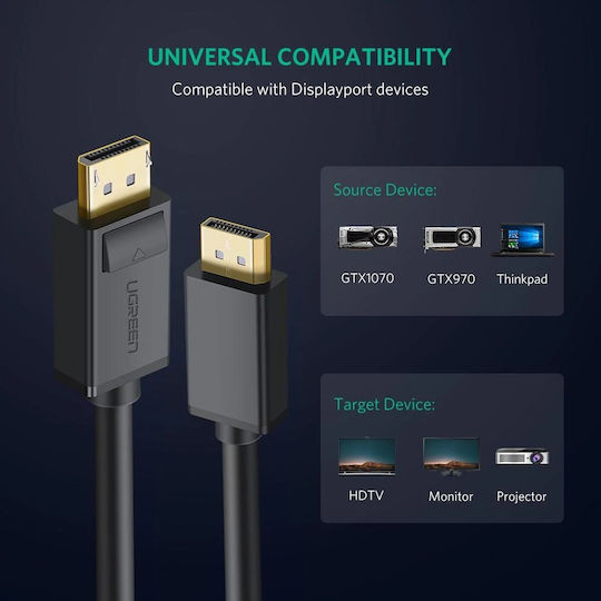 Ugreen Cable DisplayPort male - DisplayPort male 5m Black (10213)