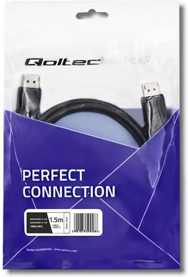 Qoltec Cablu DisplayPort - DisplayPort 1.5m Negru (50456)