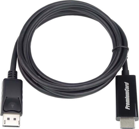PremiumCord Cable DisplayPort male - HDMI male 1m Μαύρο (kportadk01-01)