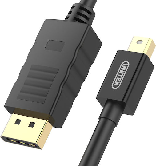 Unitek Cable DisplayPort male - mini DisplayPort male 3m Μαύρο (Y-C612BK)