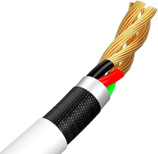 Baseus 1.5m Regular USB 2.0 to micro USB Cable White (TZCAMZJ-02)