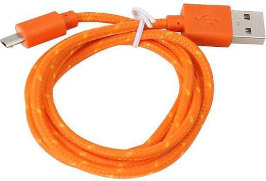 Platinet Geflochten USB 2.0 auf Micro-USB-Kabel Orange 1m (PUCFB1O) 1Stück