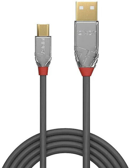 Lindy Regular USB 2.0 to micro USB Cable Γκρι 3m (36653)