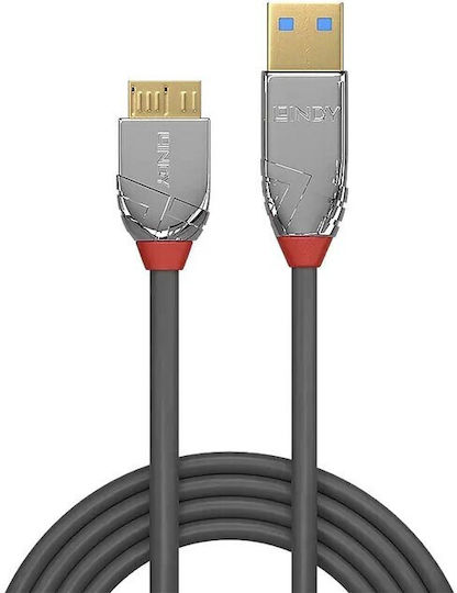 Lindy 2m Regular USB 2.0 to micro USB Cable Gray (36658)