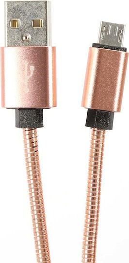 Omega Regular USB 2.0 to micro USB Cable Χρυσό 1m (OUFBB6MBOXRG)