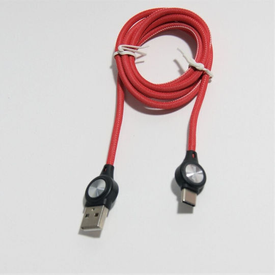 Andowl AN-QY-W081 LED USB 2.0 to micro USB Cable Μαύρο 1m