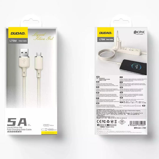 Dudao Regulär USB 2.0 auf Micro-USB-Kabel Beige 1m 1Stück