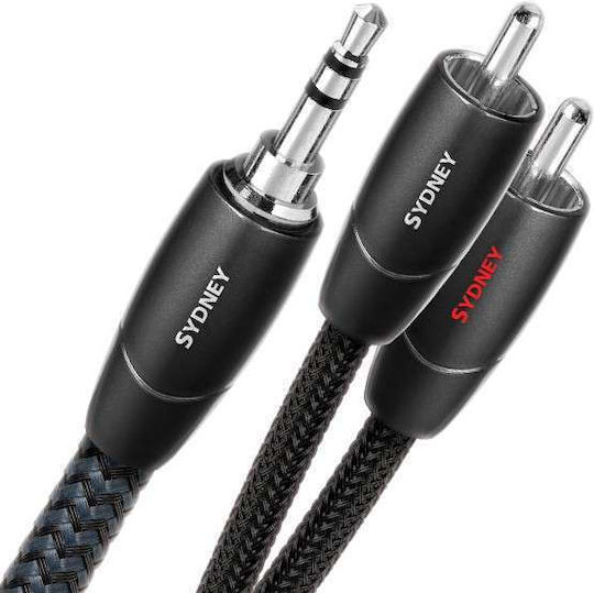Audioquest Καλώδιο Ήχου 3.5mm male - RCA male Μαύρο 1m Sydney