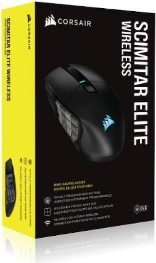Corsair Scimitar RGB Elite Безжична Геймърска Мишка 18000 DPI Черен