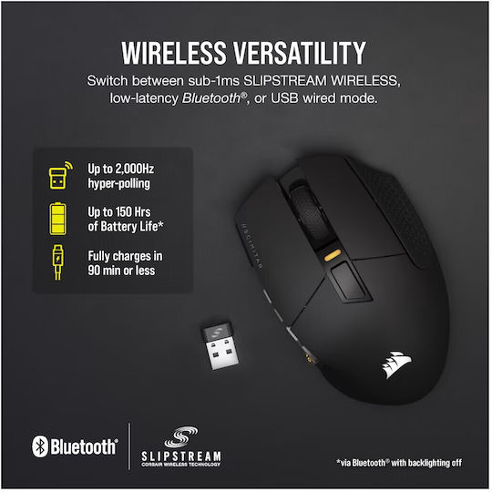 Corsair Scimitar RGB Elite Безжична Геймърска Мишка 18000 DPI Черен