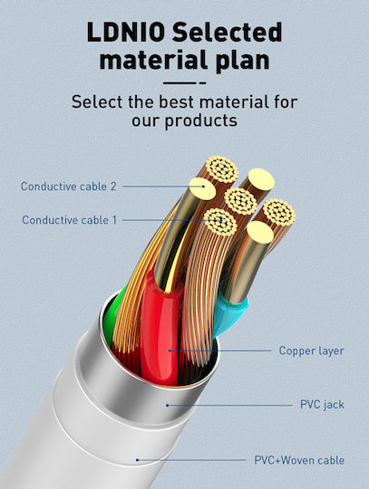 Ldnio USB-C to Lightning Cable 30W Λευκό 1m (LC611)