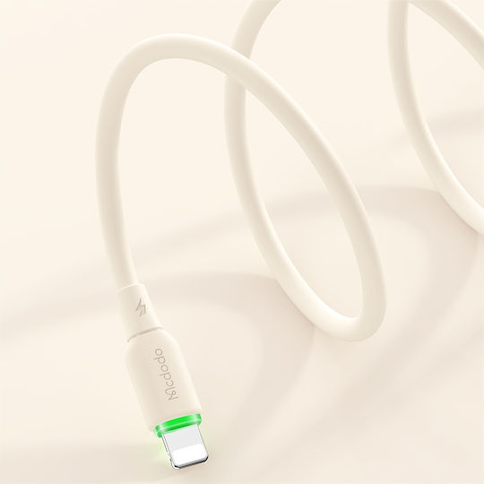 Mcdodo LED USB-A към Lightning кабел 12W Бежов 1.2м (CA-4740)