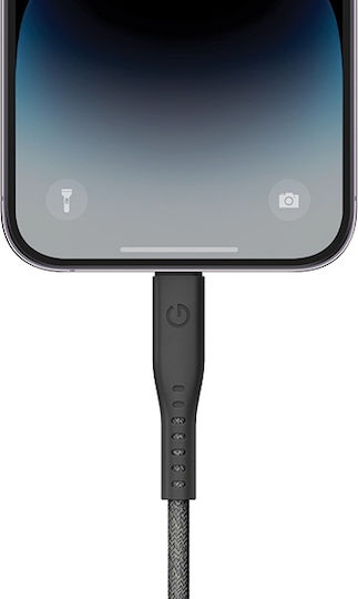 Energea C94 USB-C to Lightning Cable 60W Μαύρο 1.5m