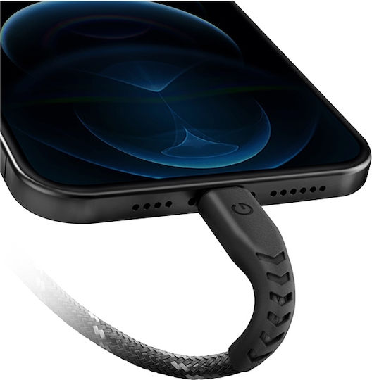 Energea C89 Braided USB-A to Lightning Cable Black 1.5m