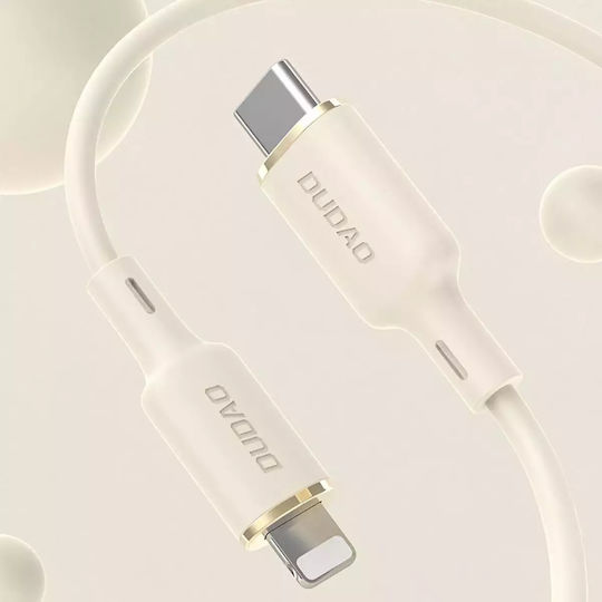 Dudao L7SCL Редовна USB-C към Lightning кабел 30W Бежов 2м