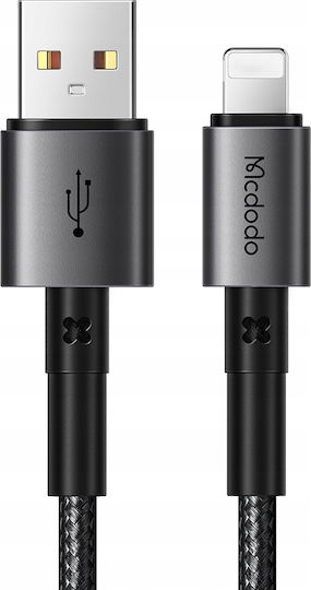 Mcdodo Braided USB-A to Lightning Cable 12W Μαύρο 1.2m (CA-3580)