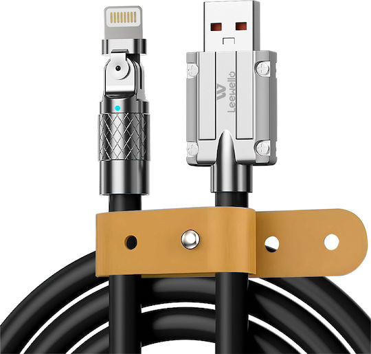 Leewello Lw-135 USB-A to Lightning Cable 120W Μαύρο 1m (104185)