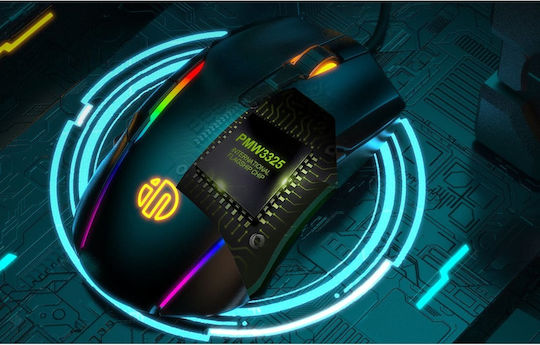 Inphic PG7 RGB Gaming Ποντίκι 10000 DPI Μαύρο