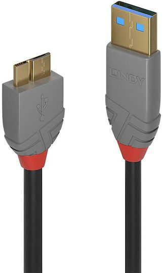 Lindy USB 2.0 Cable USB-A male - Μαύρο 3m 36768